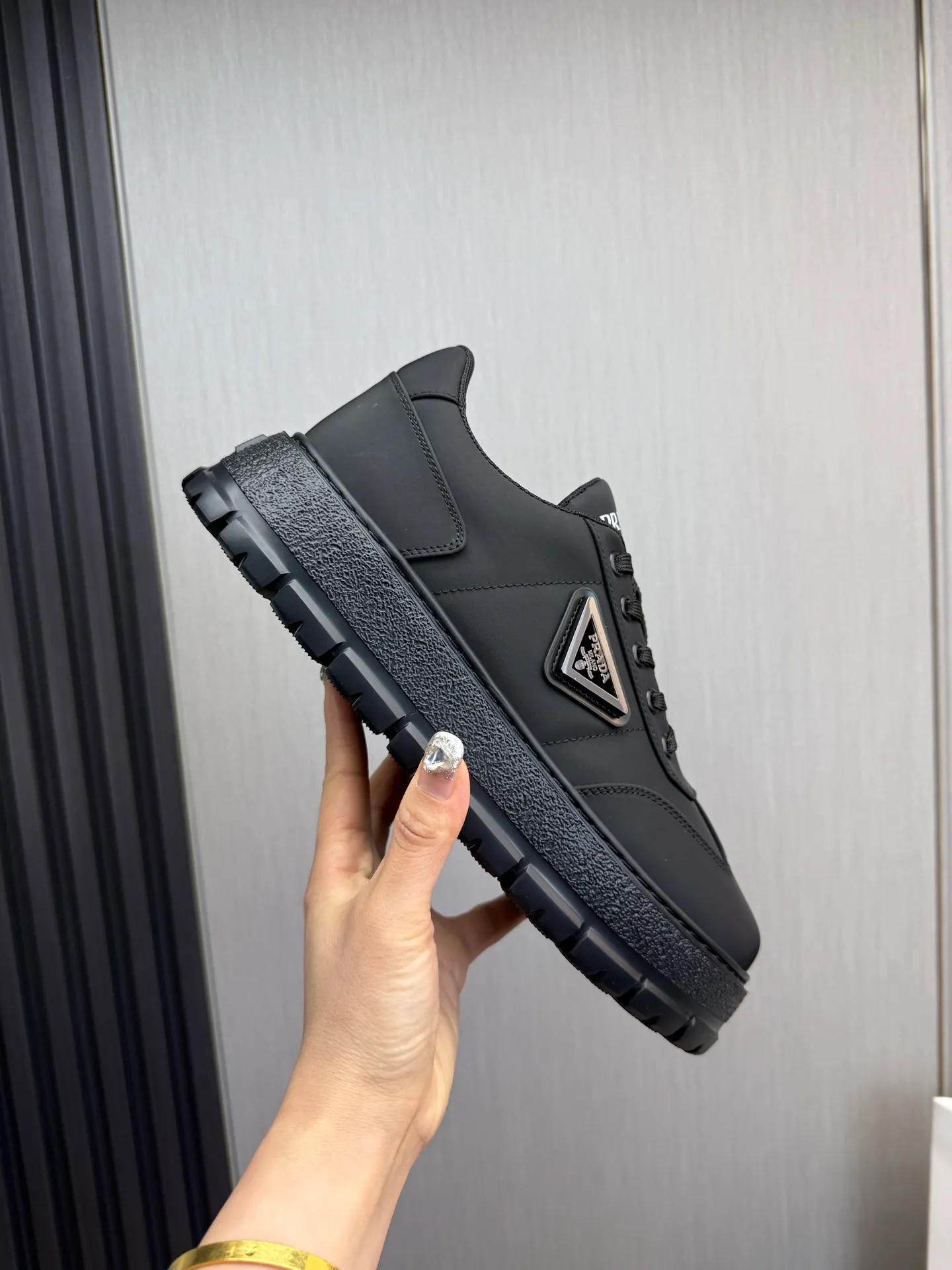 Men's shoes 💰560💰 [PRADA] Popular men's shoes shipped 👏Official website synchronized ⬆️Original imported waterproof fabric + cowhide lining, 1⃣️:1⃣️reproduction, original sole, 38-45 (45. Customized, non-refundable)